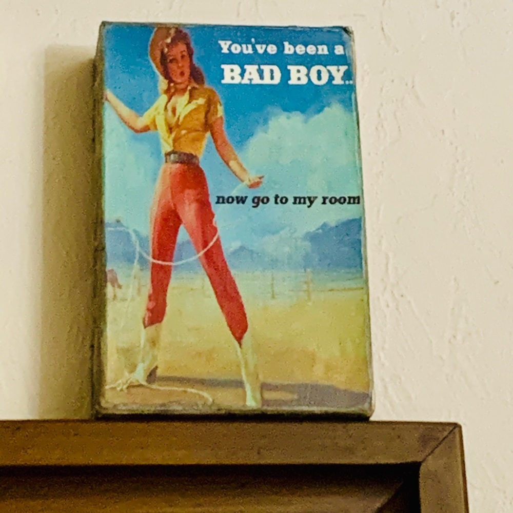 ❤️You’ve been a bad boy country boxed frame pic